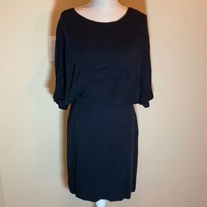 Sandro Black Capelet Dress